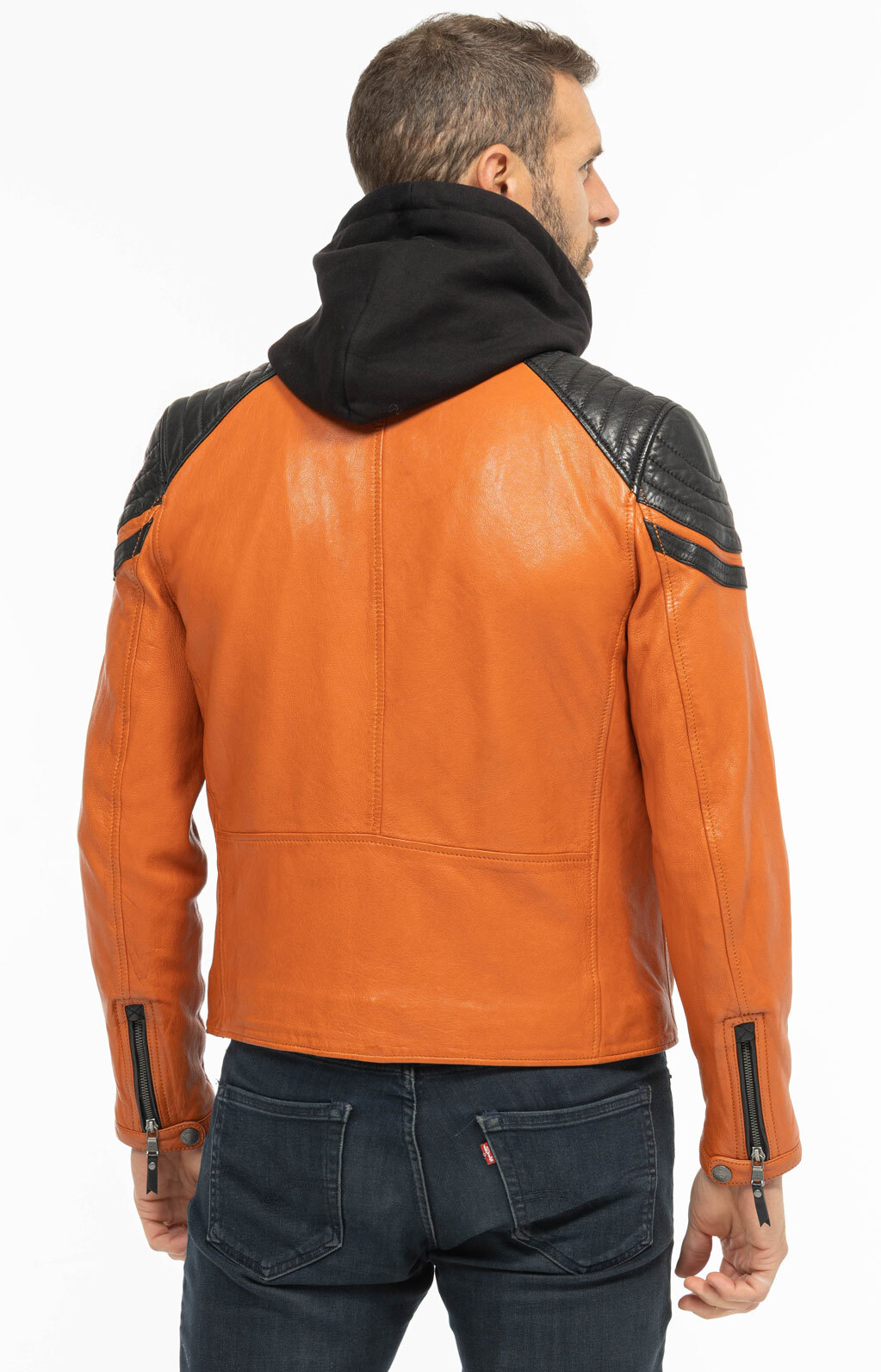 Vêtement en cuir Blousons cuir cognac