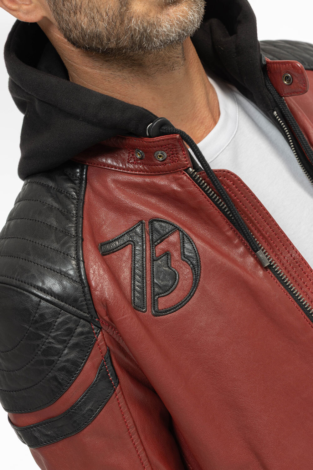 Vêtement en cuir Blousons cuir rouge