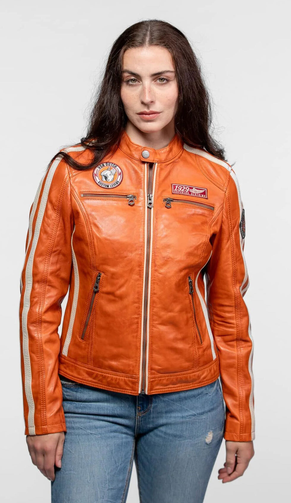 Vêtement en cuir Blousons cuir camel