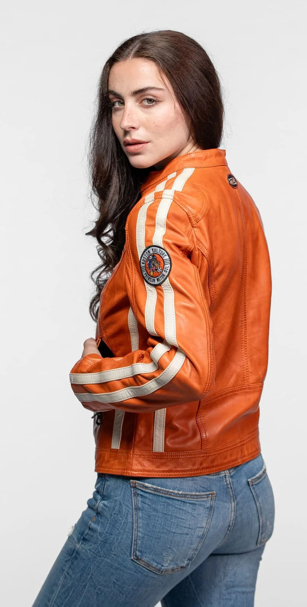 Vêtement en cuir Blousons cuir camel