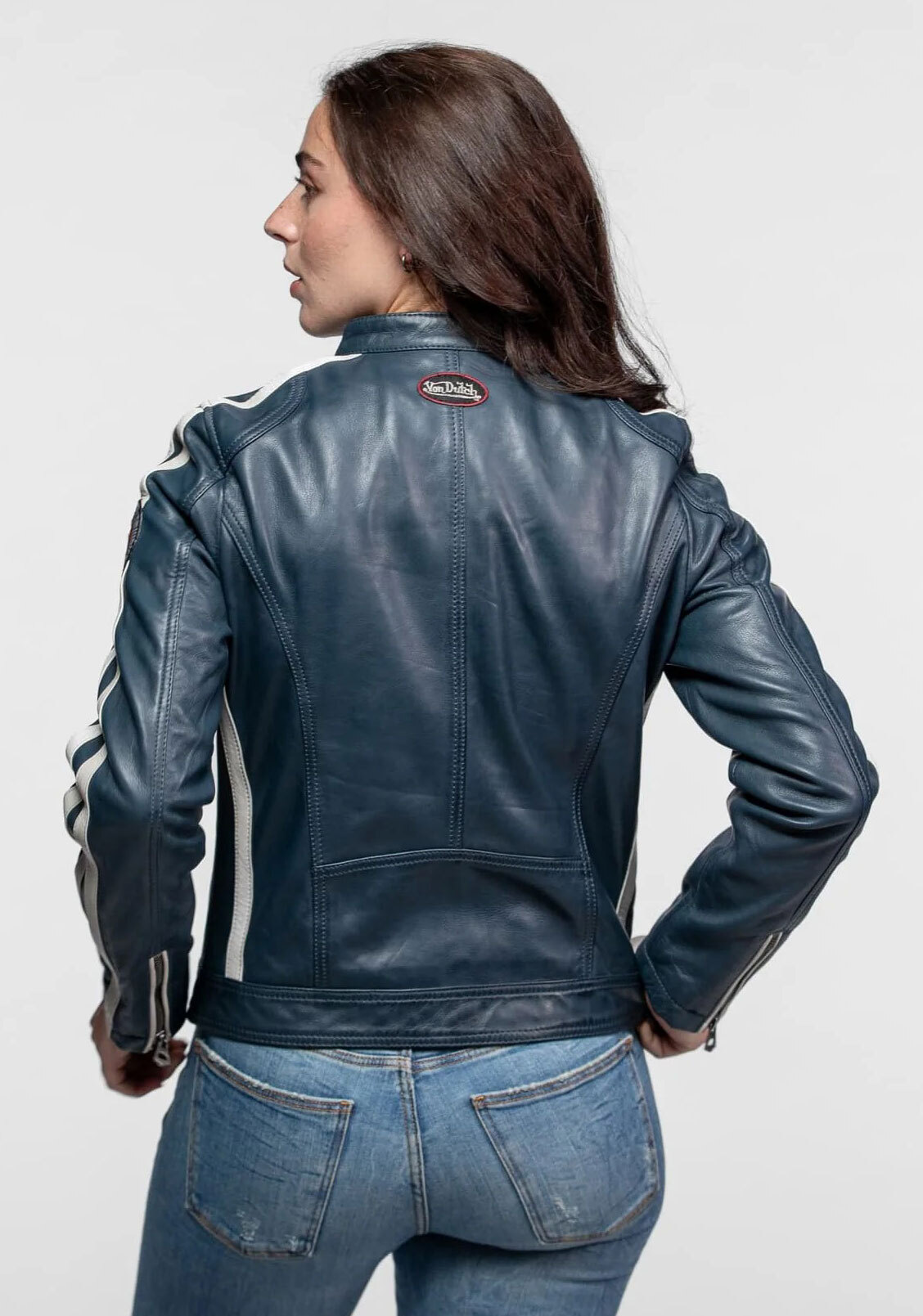 Vêtement en cuir Blousons cuir bleu