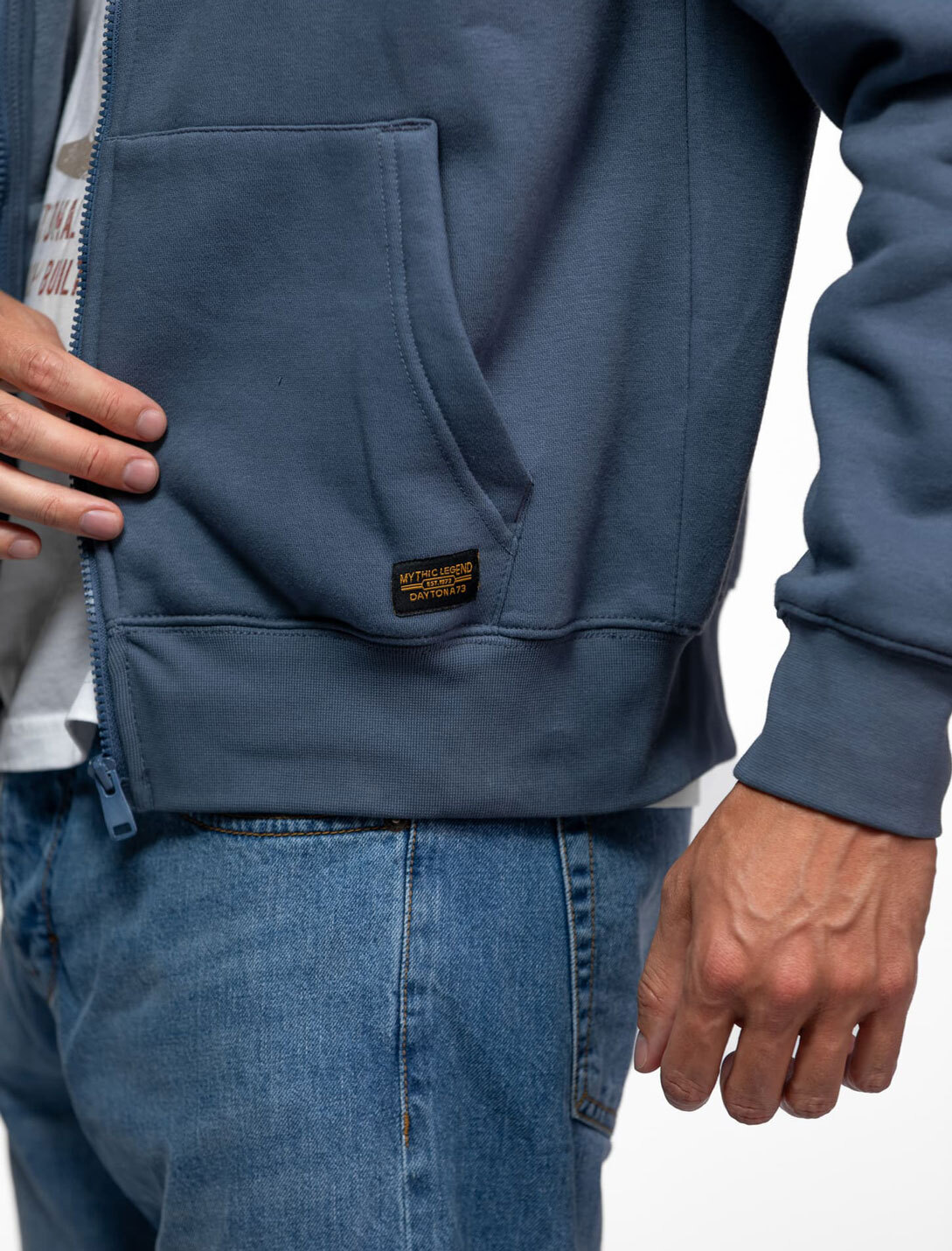 Vêtement en cuir Veste, parka & doudoune textile bleu