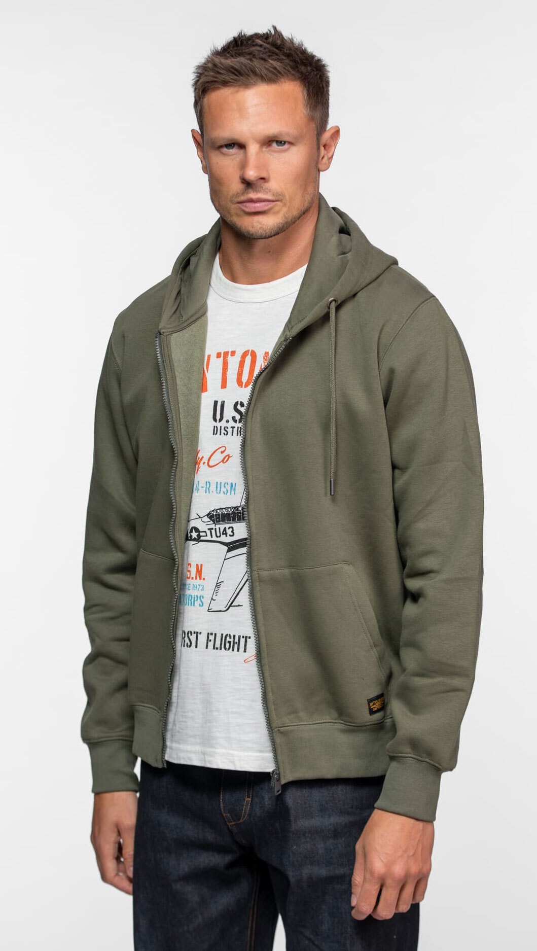 Vêtement en cuir Veste, parka & doudoune textile kaki