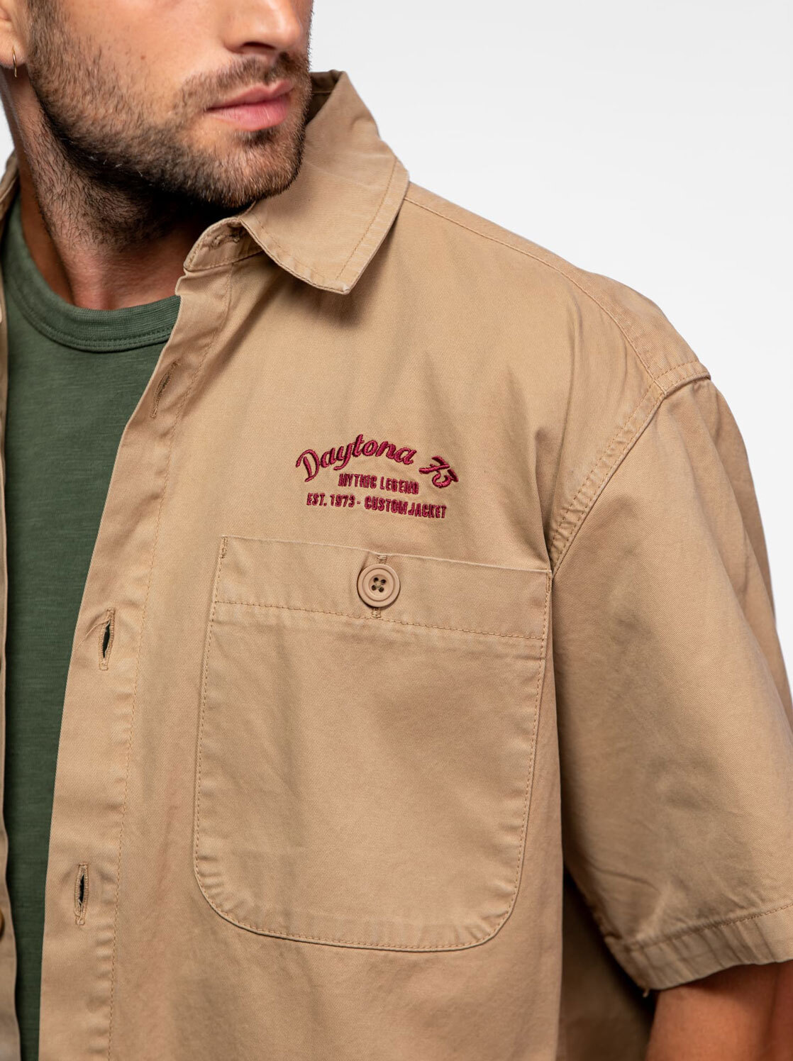 Vêtement en cuir Veste, parka & doudoune textile beige