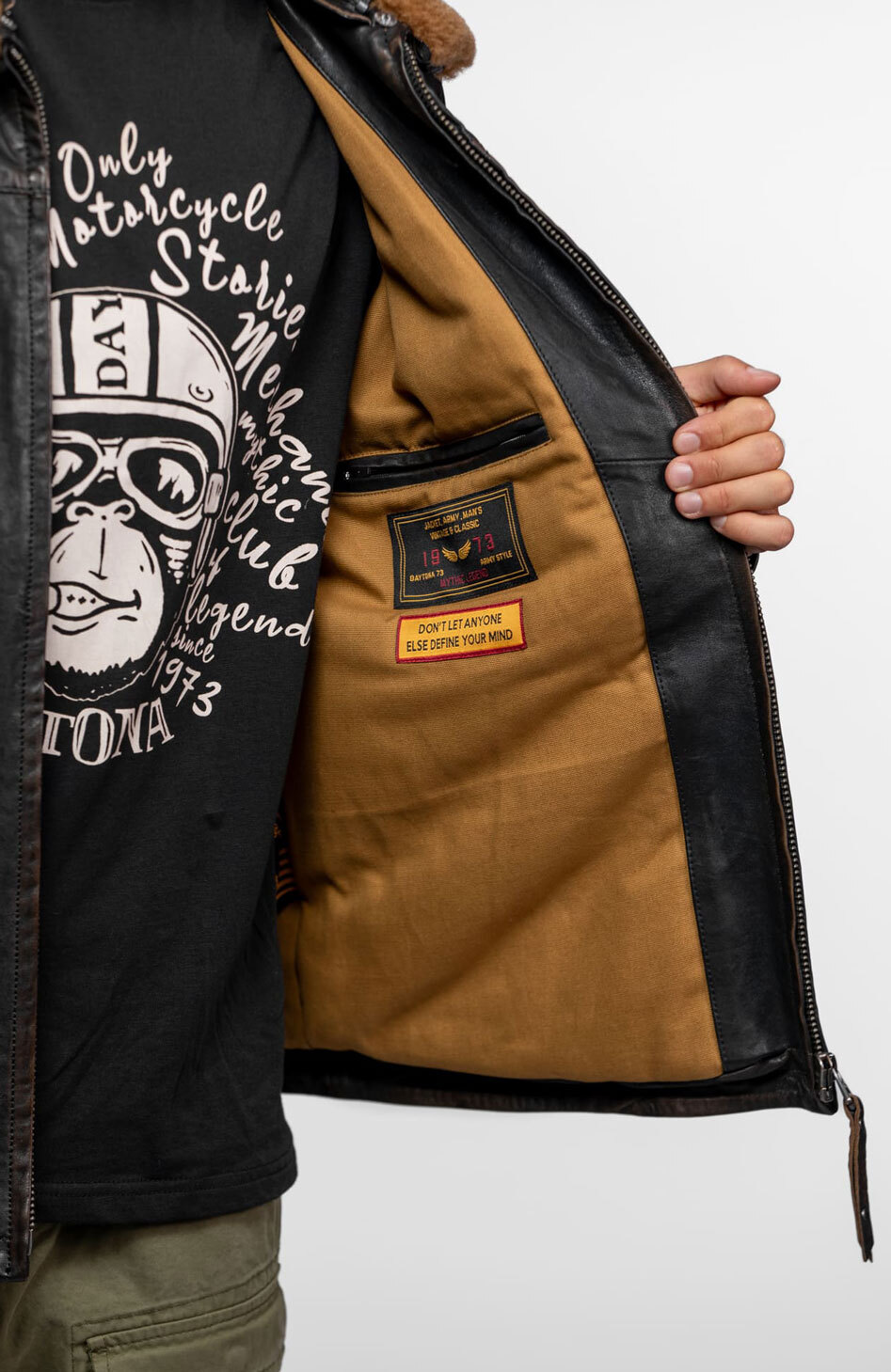 Vêtement en cuir Les bonnes affaires Homme noir