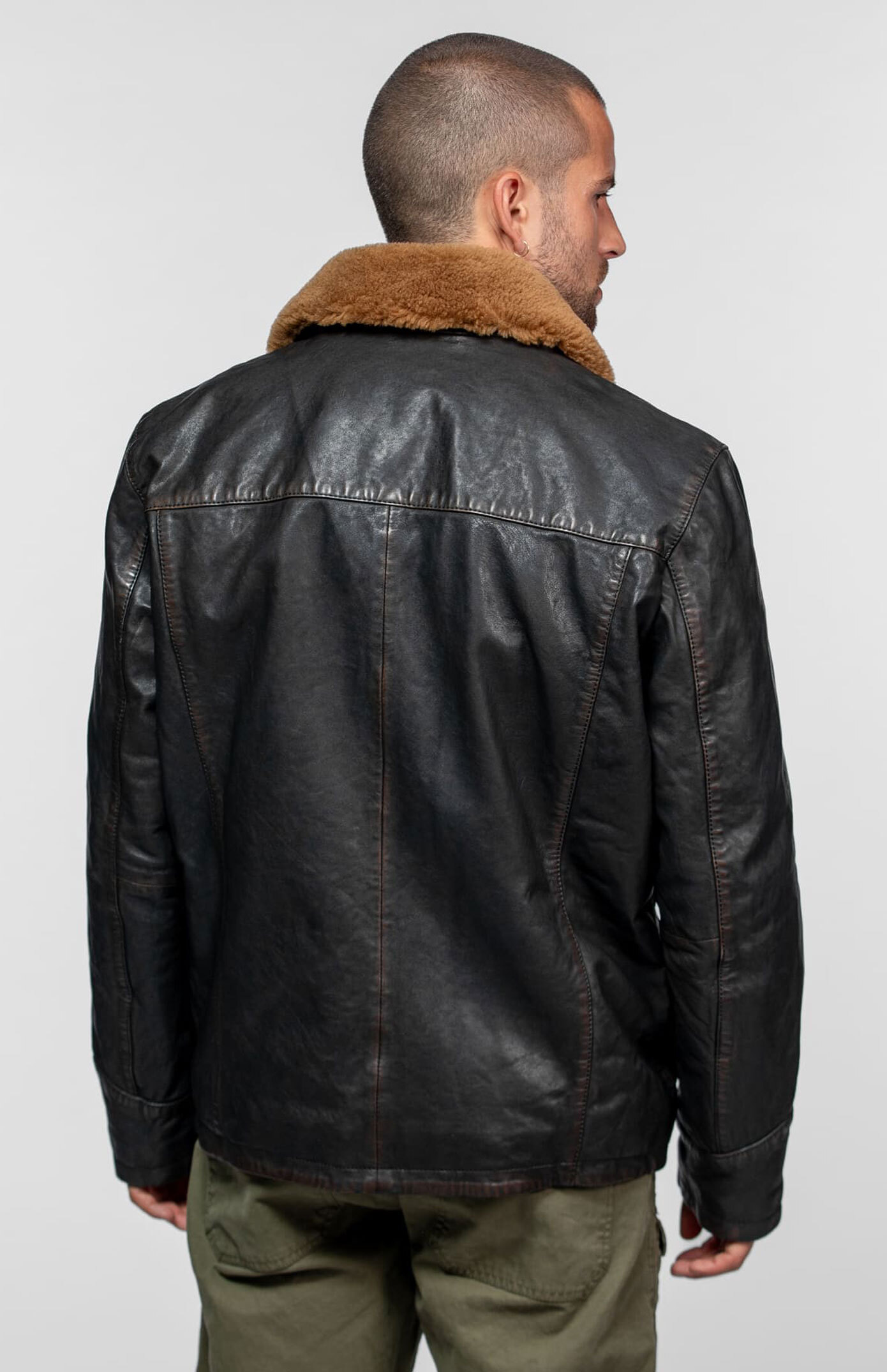 Vêtement en cuir Les bonnes affaires Homme noir