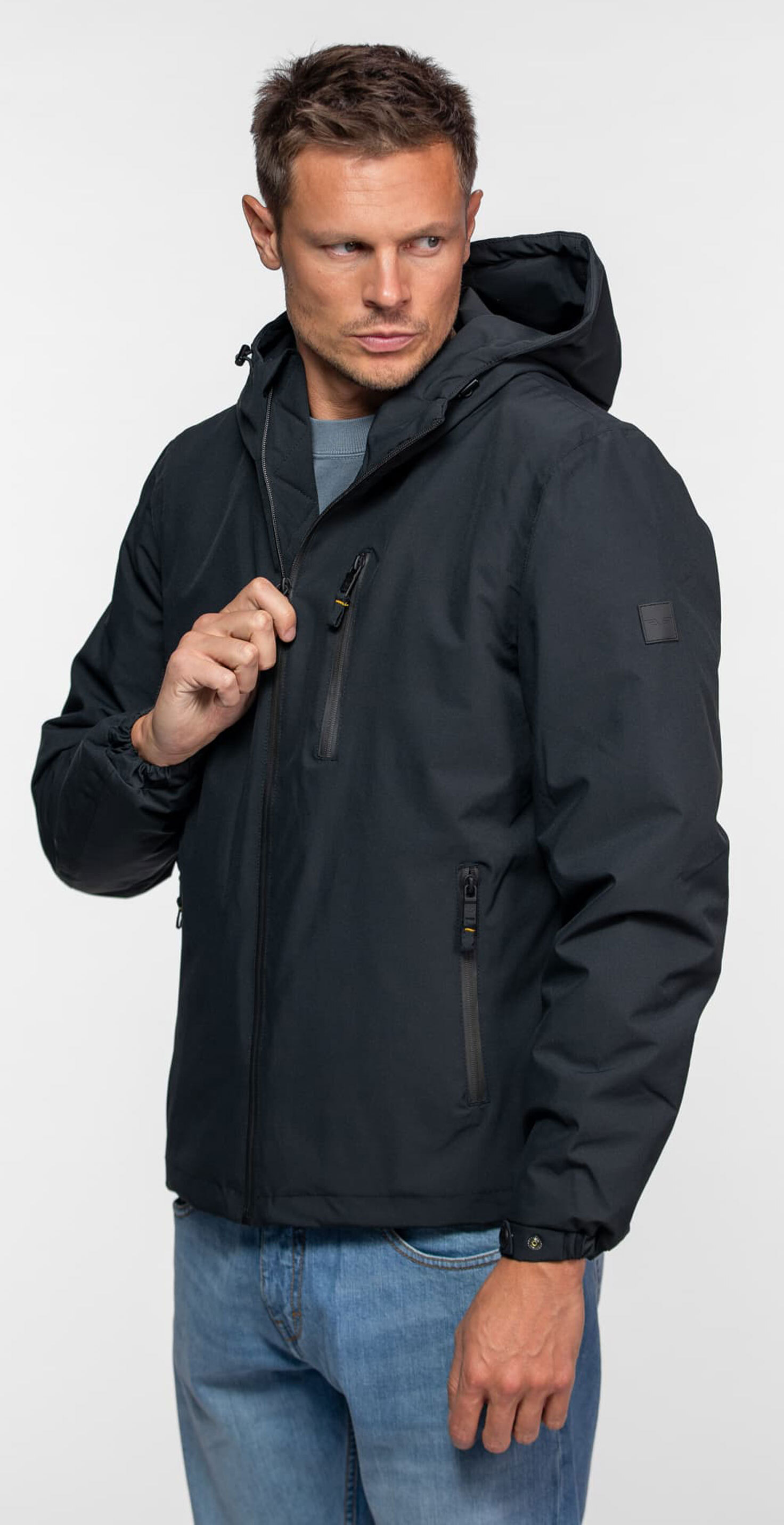 Vêtement en cuir Blousons textile noir