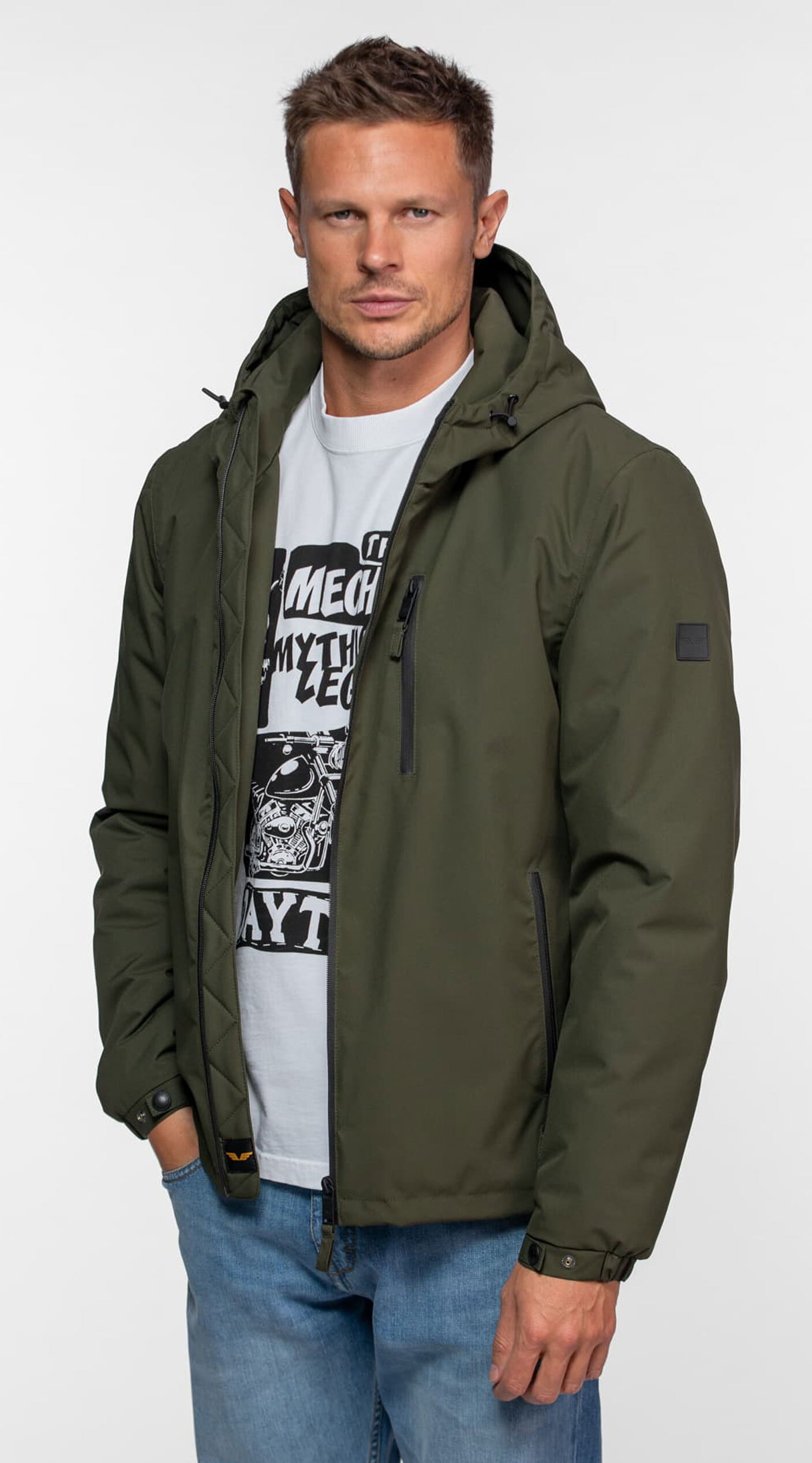 Vêtement en cuir Blousons textile vert