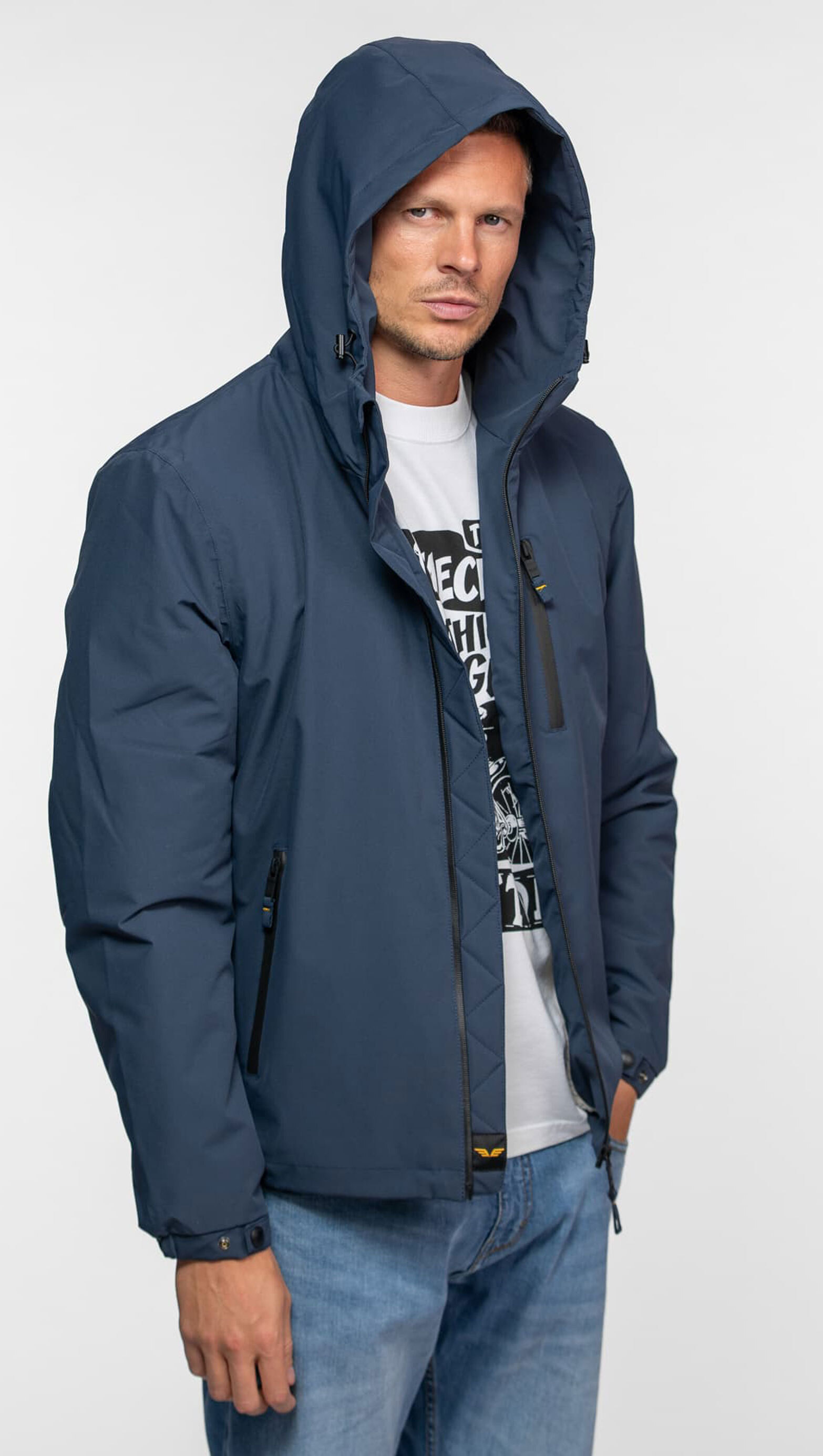 Vêtement en cuir Blousons textile bleu