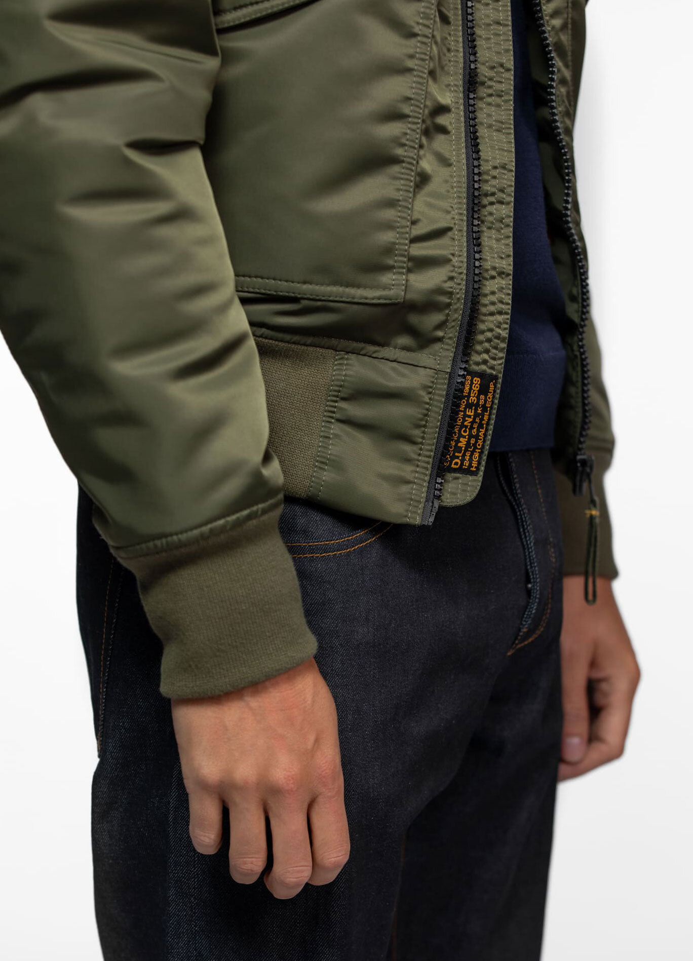 Vêtement en cuir Blousons textile kaki