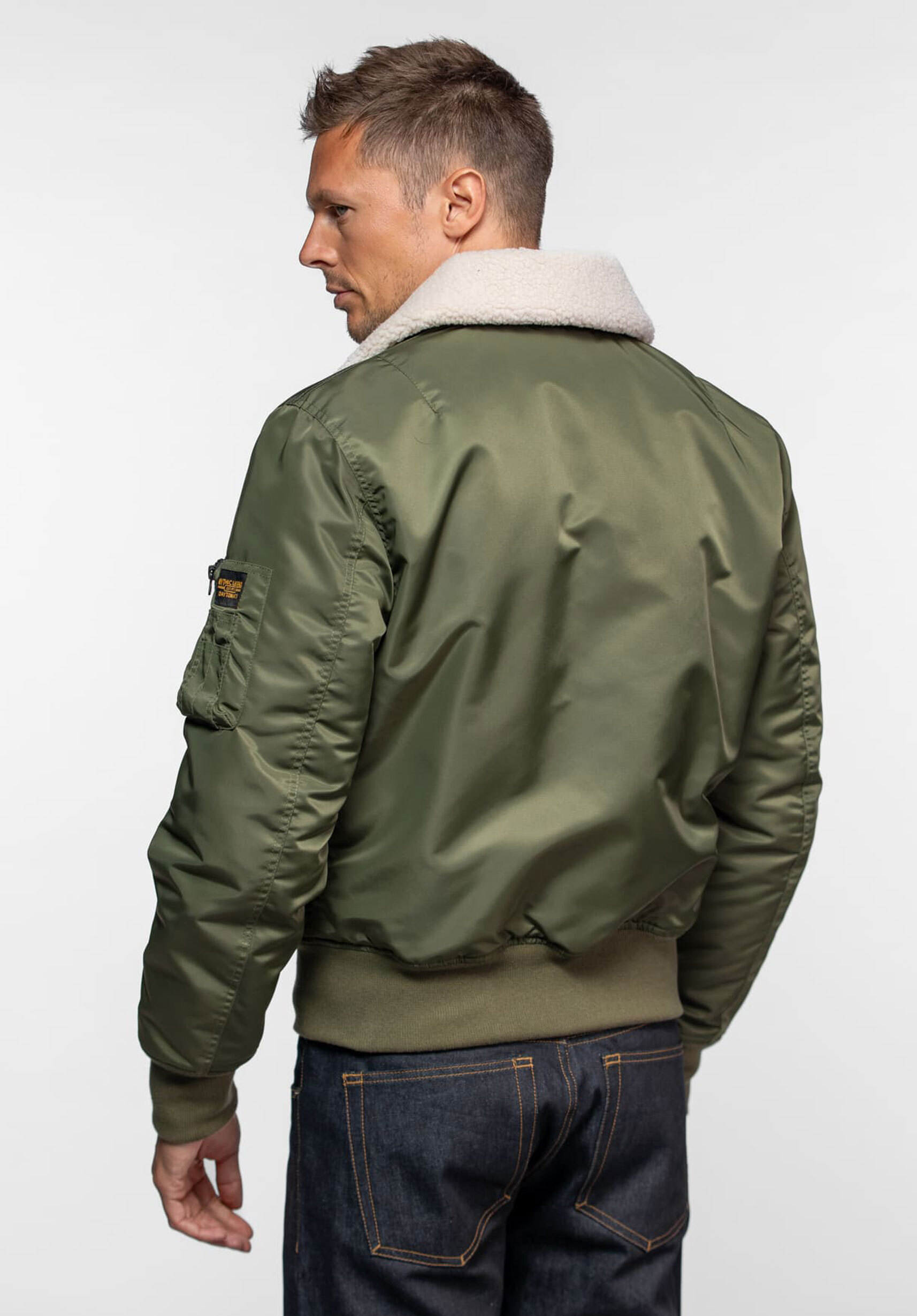 Vêtement en cuir Blousons textile kaki