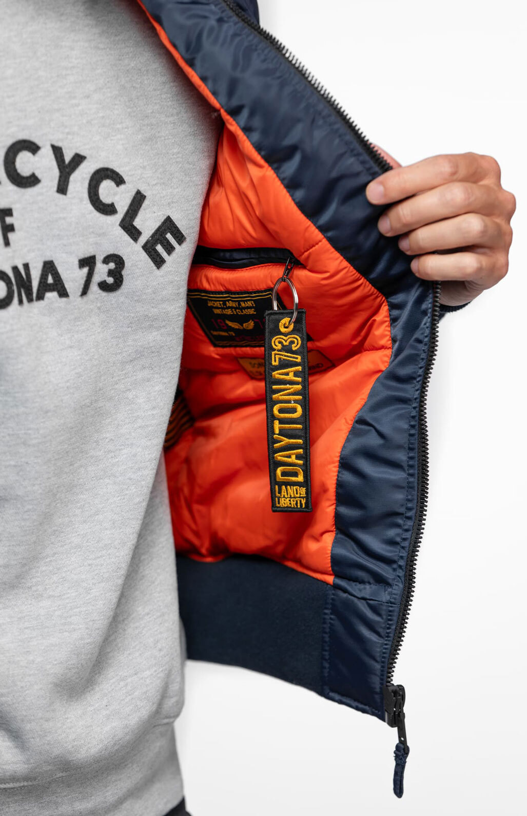 Vêtement en cuir Blousons textile bleu