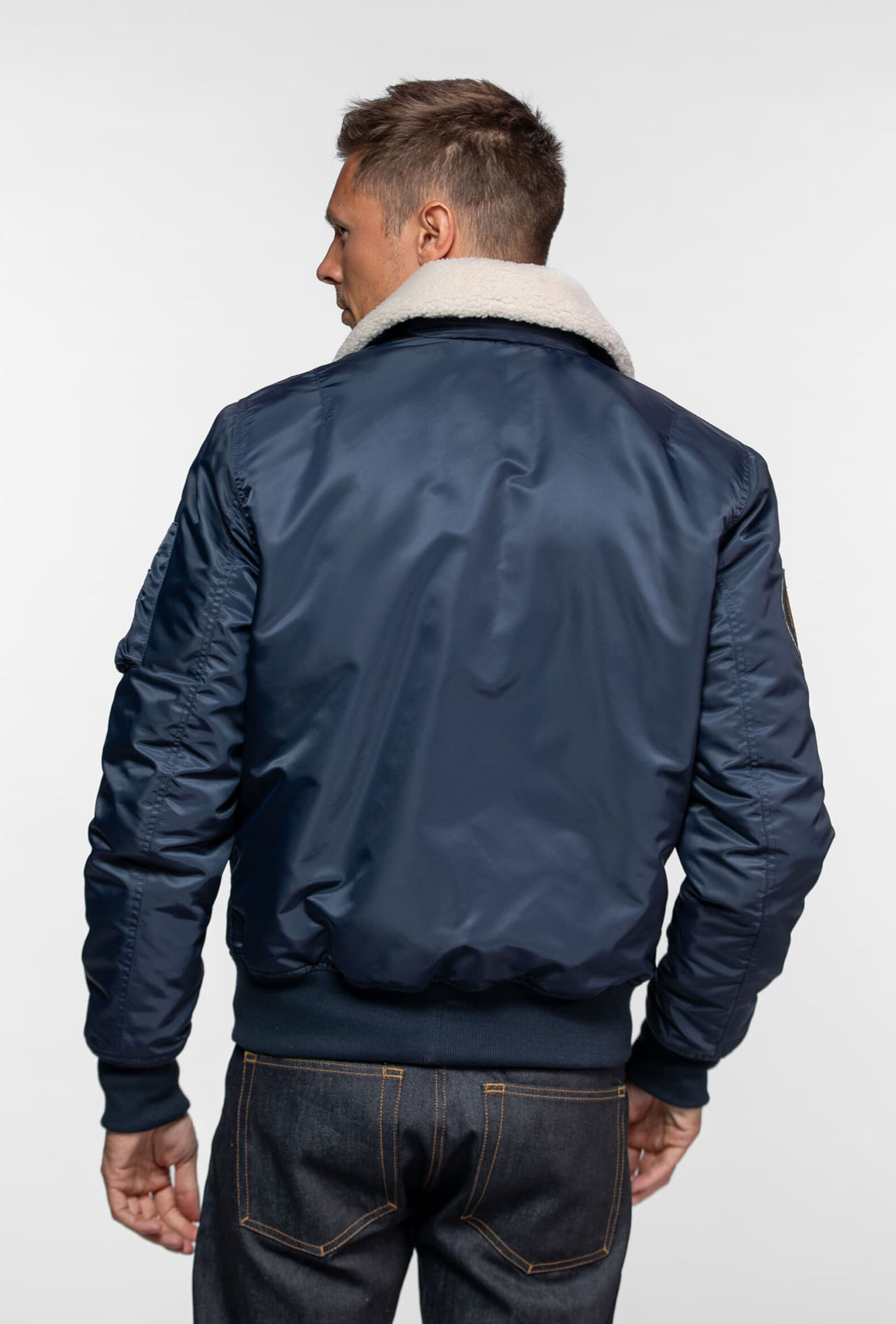 Vêtement en cuir Blousons textile bleu