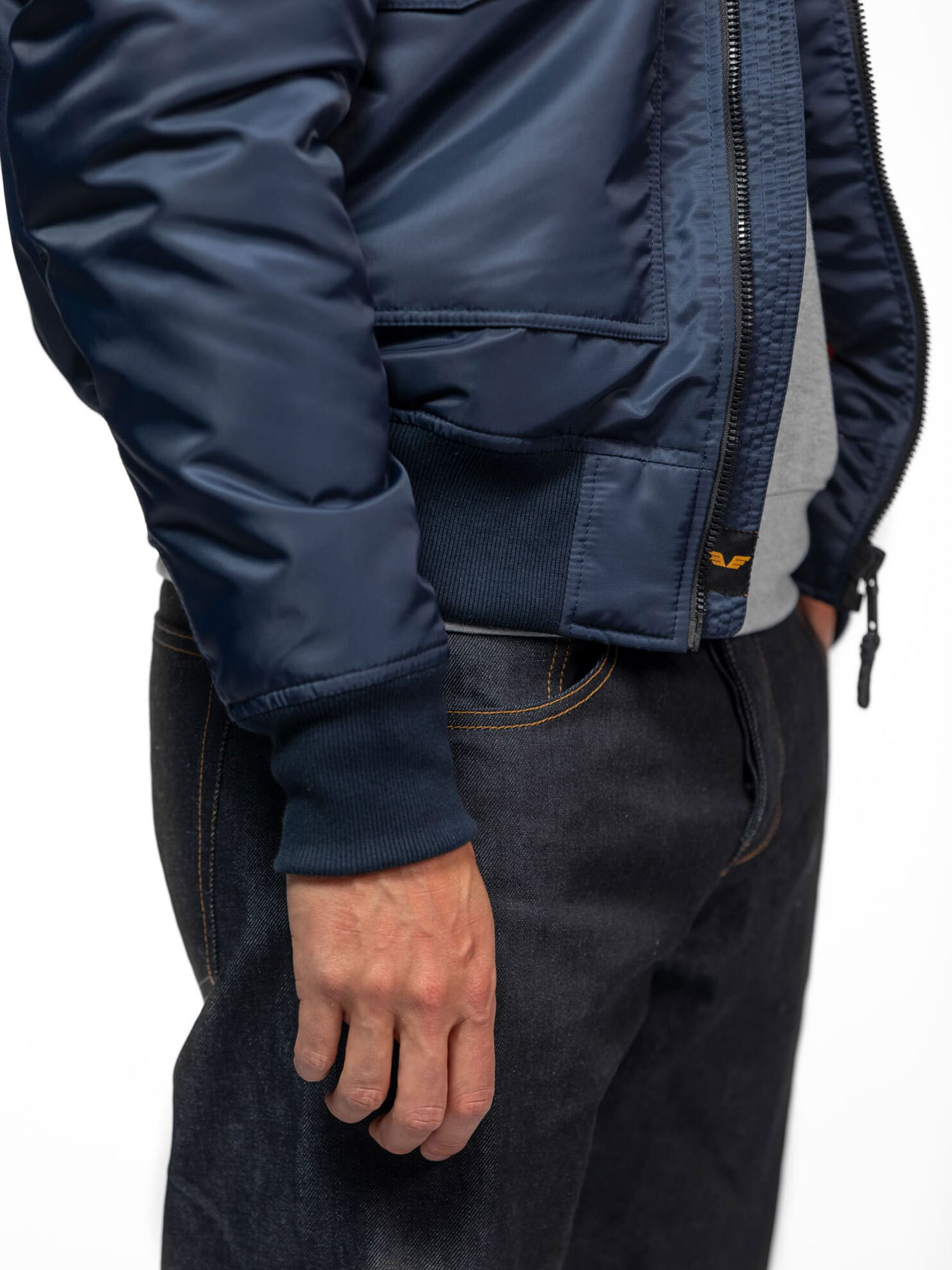 Vêtement en cuir Blousons textile bleu