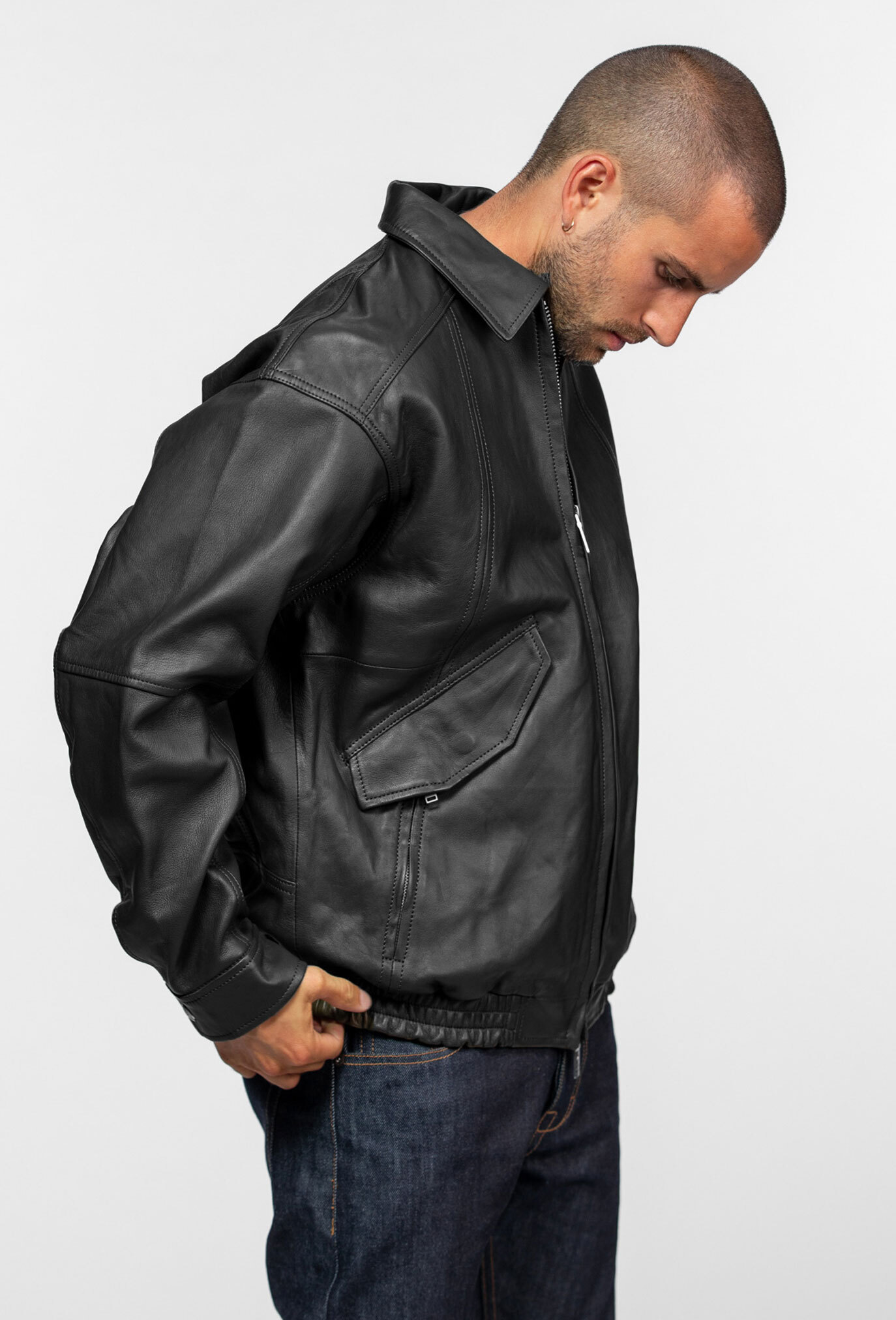 Vêtement en cuir Blousons cuir noir