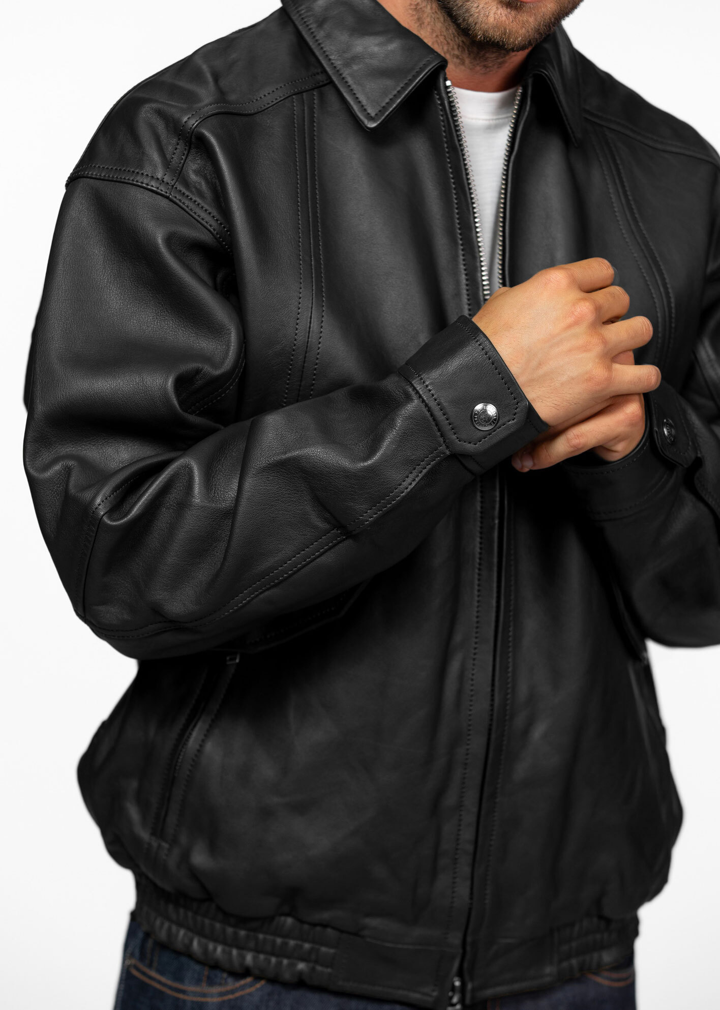 Vêtement en cuir Blousons cuir noir