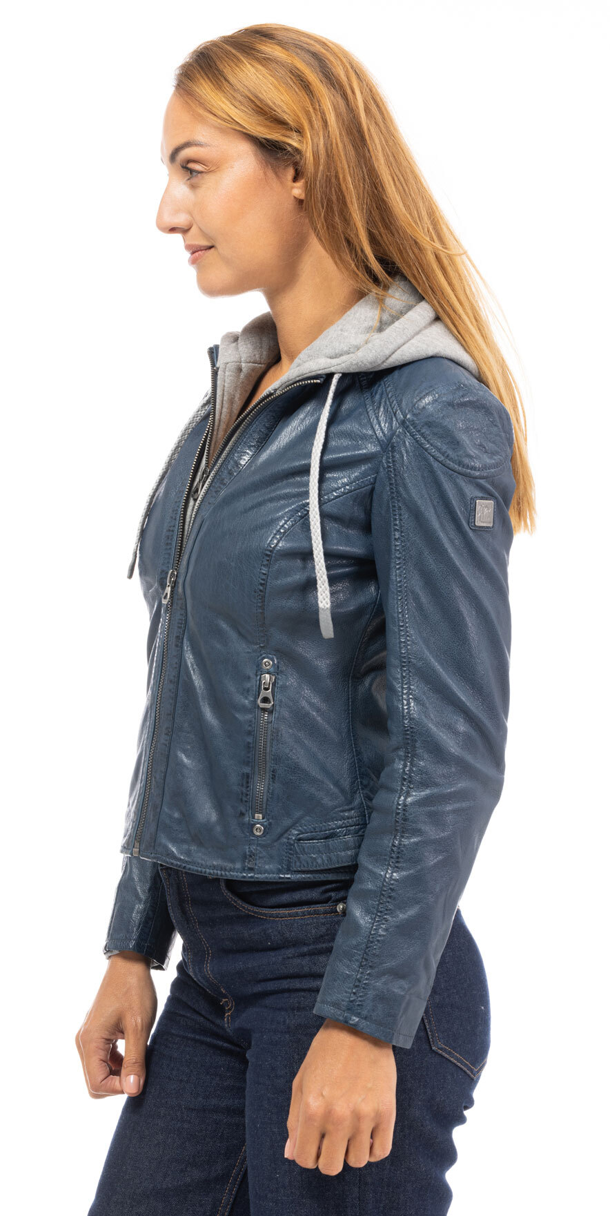 Vêtement en cuir Blousons cuir bleu