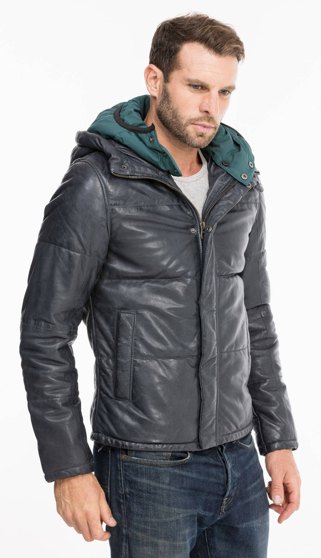 Vêtement en cuir Les bonnes affaires Homme bleu