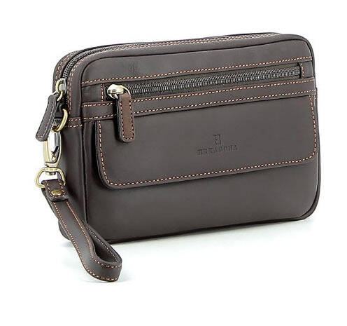 Men S Leather Bags Hexagona Of Réf 154193 Hex17 Marron - Brown Leather Clutch Bag Men S Leather Bags Hexagona Of Réf 154193 Hex17 Marron - Brown Leather Clutch Bag