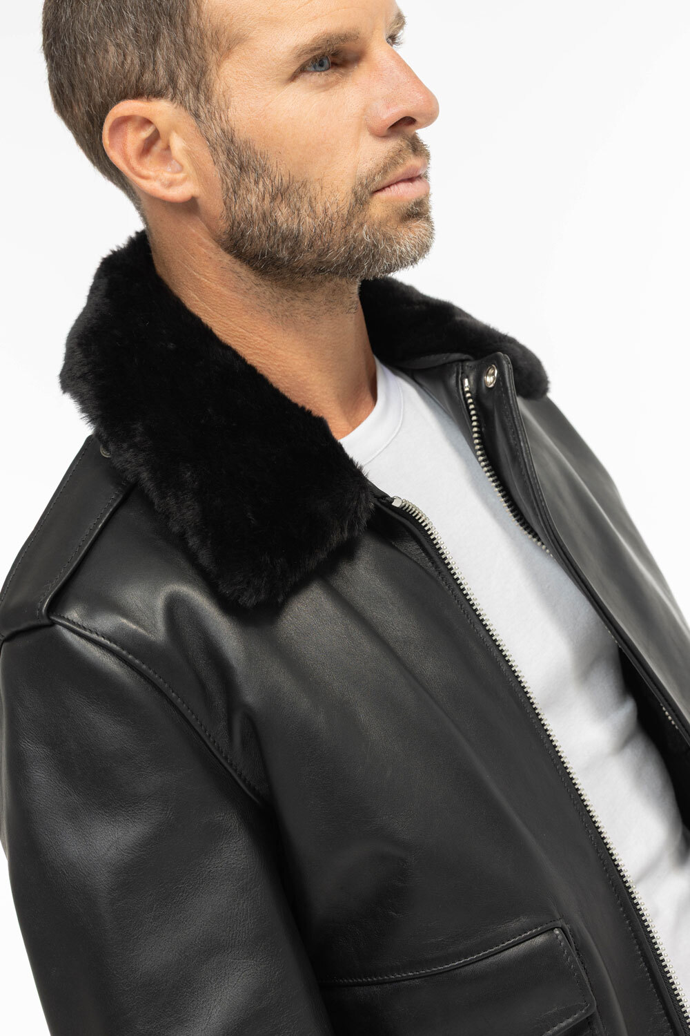 Vêtement en cuir Blousons cuir noir