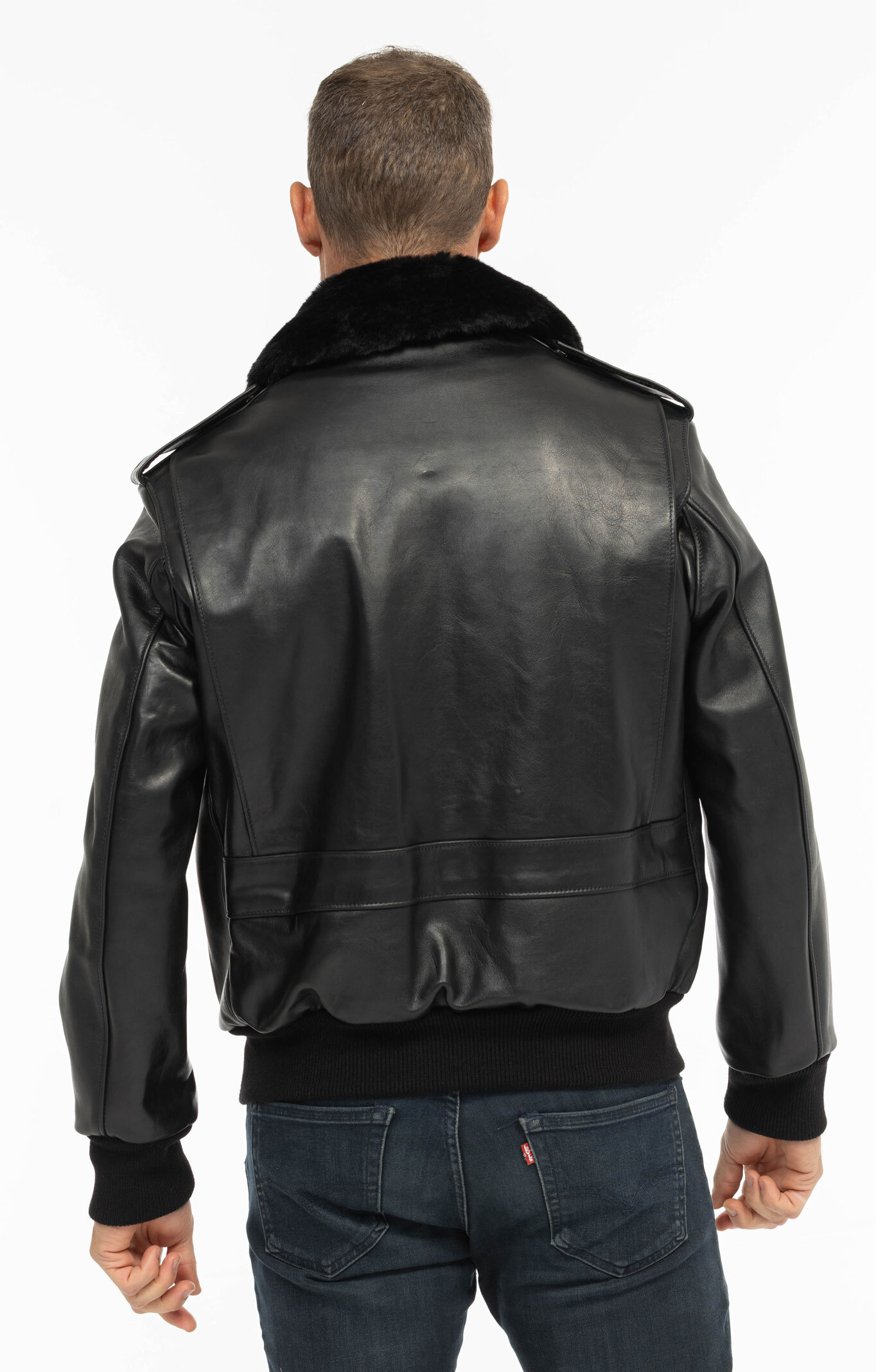 Vêtement en cuir Blousons cuir noir