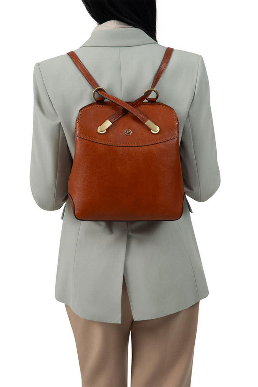 Vêtement en cuir Maroquinerie femme cognac