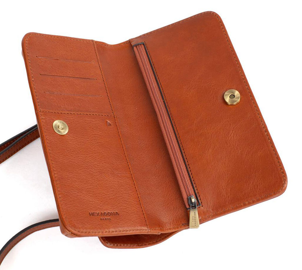 Vêtement en cuir Maroquinerie femme cognac