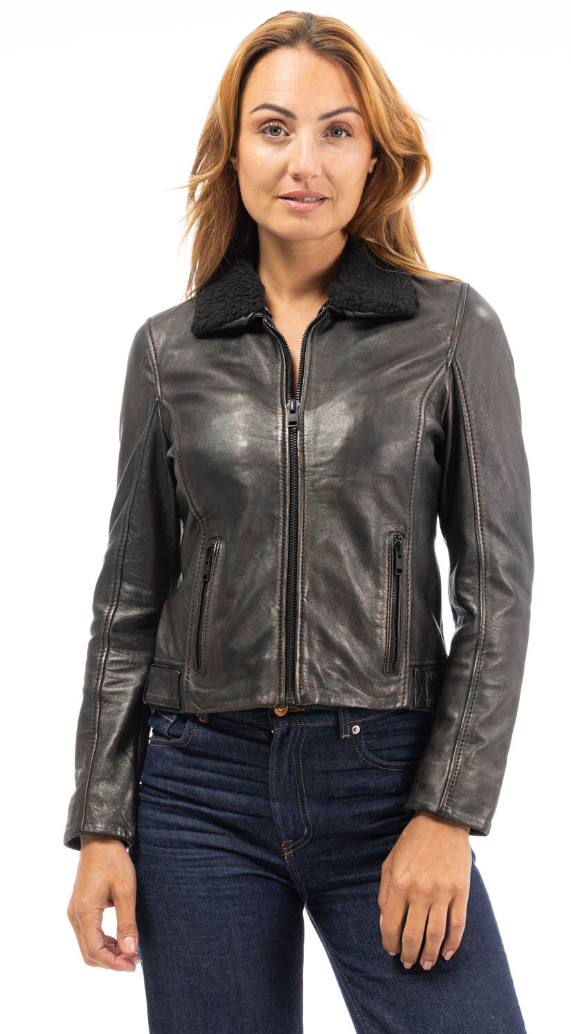 Vêtement en cuir Vestes cuir noir