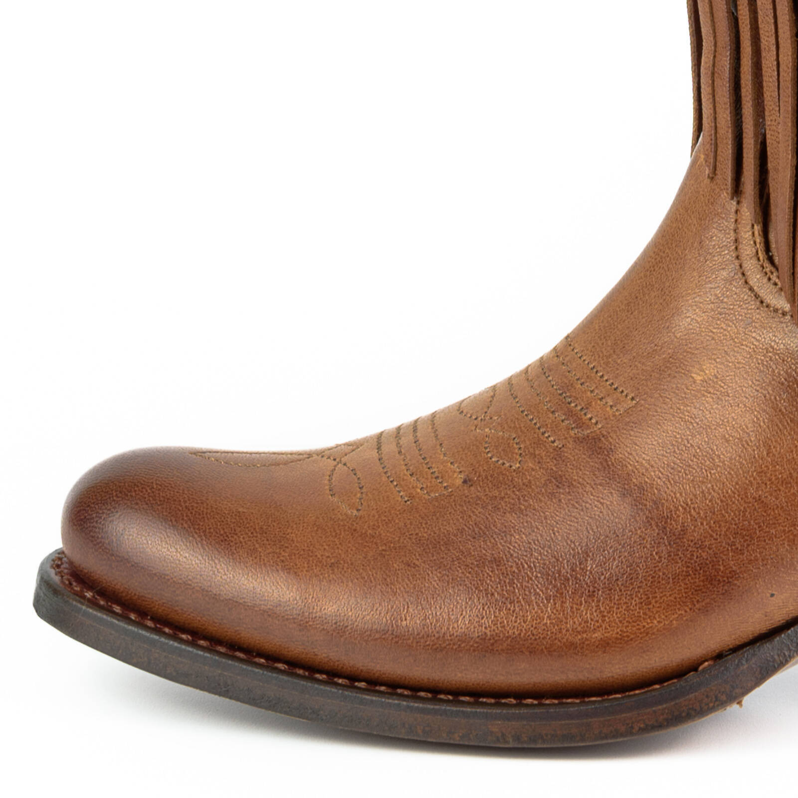 Vêtement en cuir Santiags femme camel