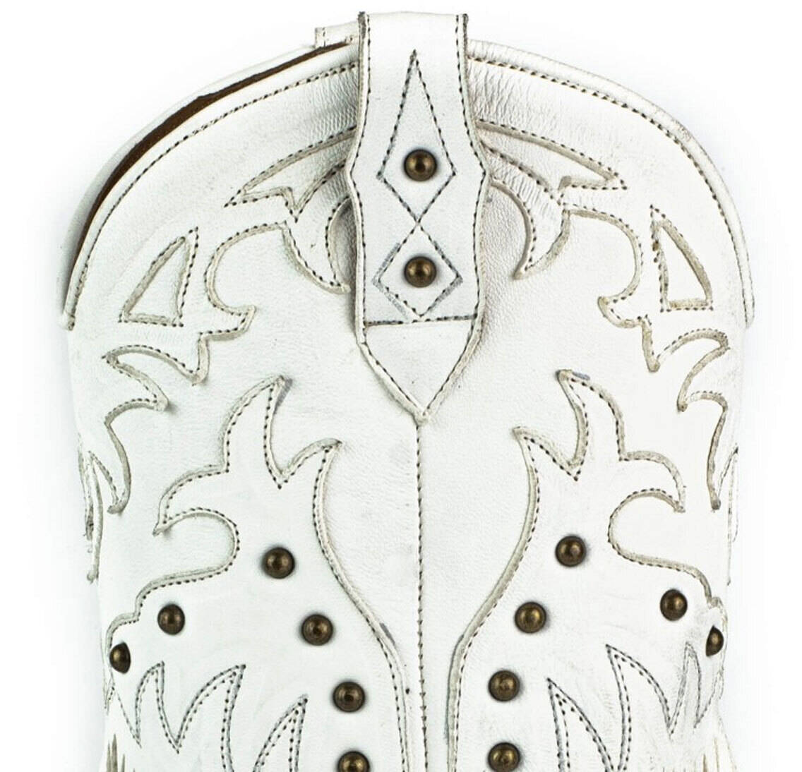 Vêtement en cuir Santiags femme blanc