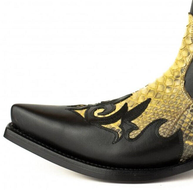 Vêtement en cuir Santiags homme noir, camel