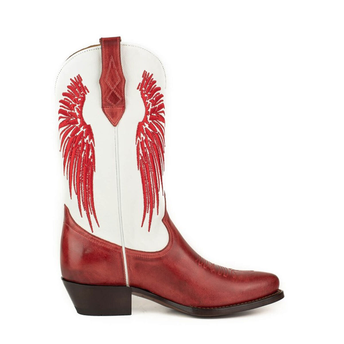Vêtement en cuir Santiags femme rouge, blanc