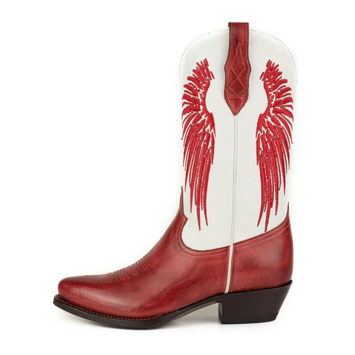 Vêtement en cuir Santiags femme rouge, blanc