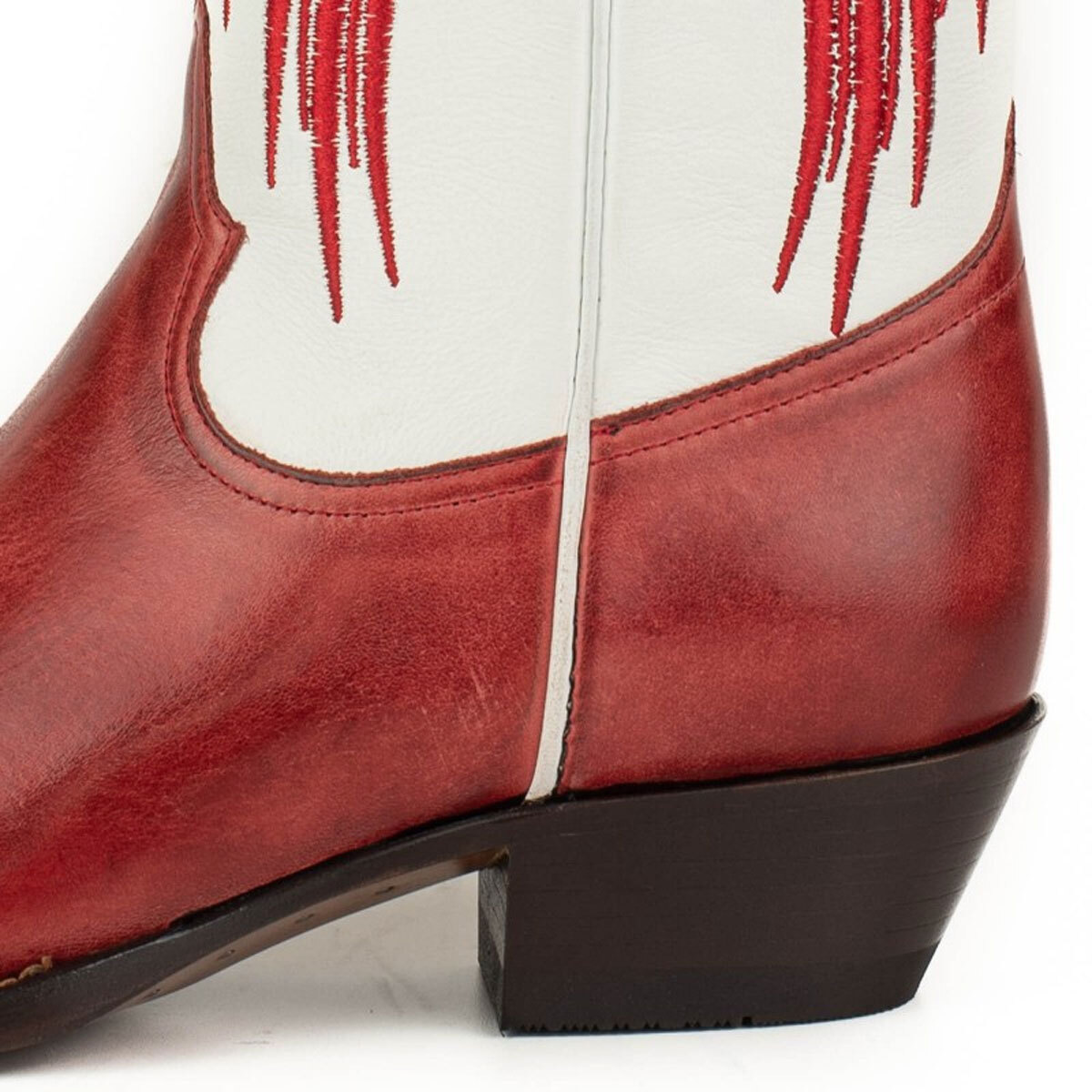 Vêtement en cuir Santiags femme rouge, blanc