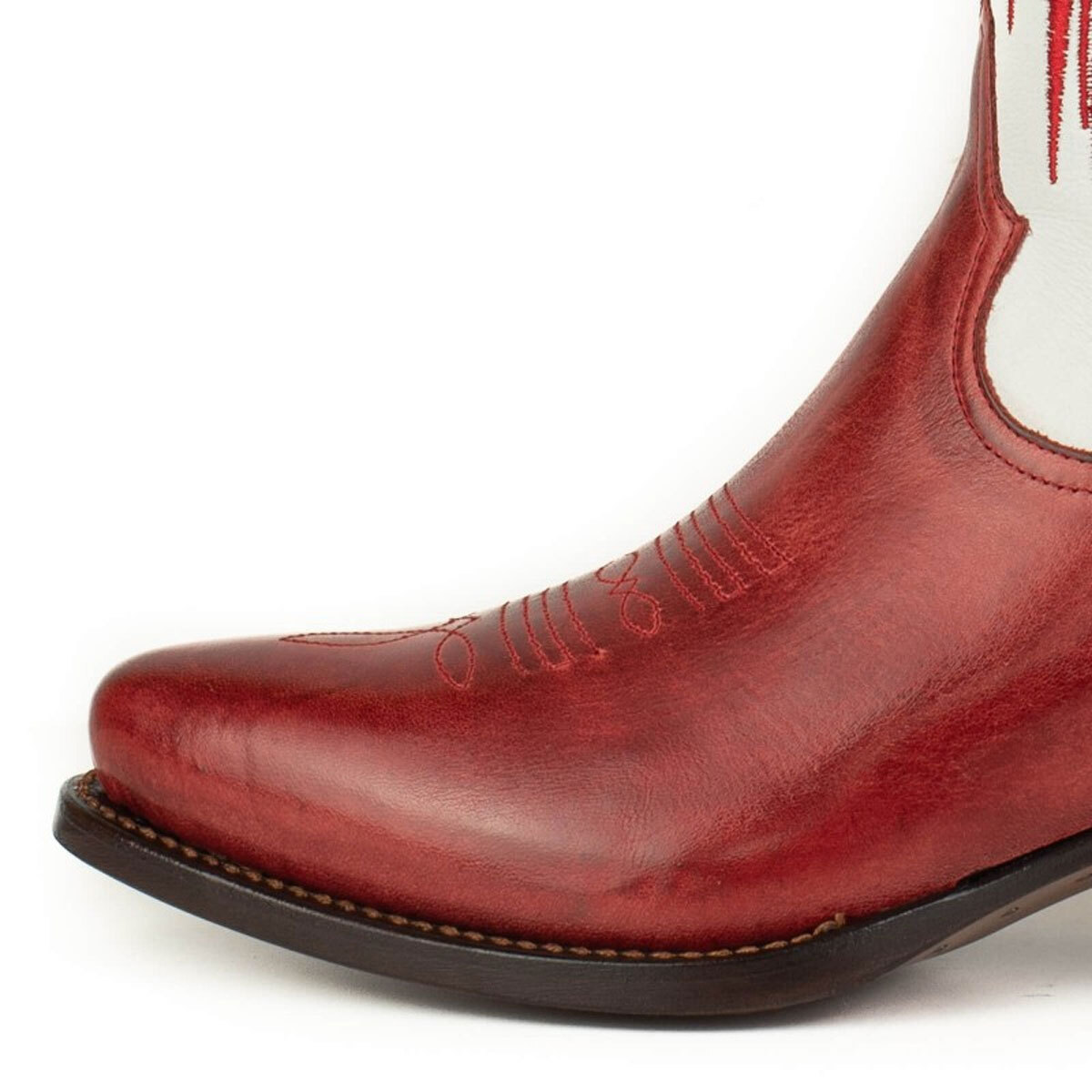 Vêtement en cuir Santiags femme rouge, blanc