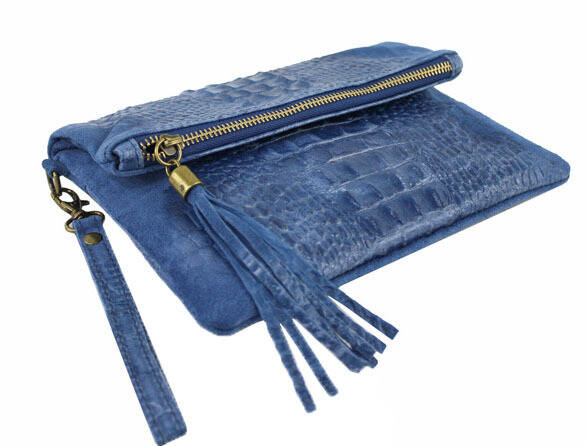 Vêtement en cuir Maroquinerie femme bleu