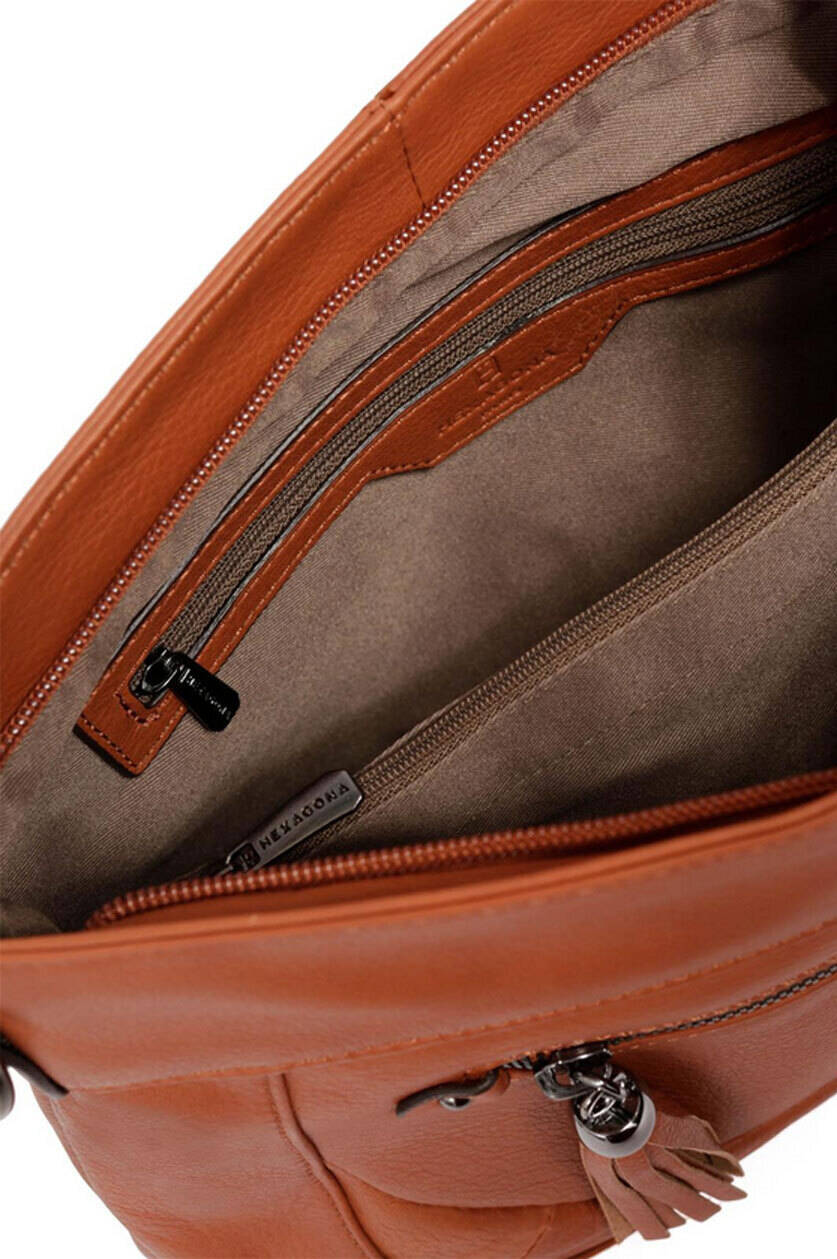 Vêtement en cuir Maroquinerie femme cognac