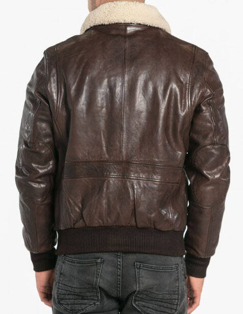Vêtement en cuir Blousons Aviateurs Pilotes  marron