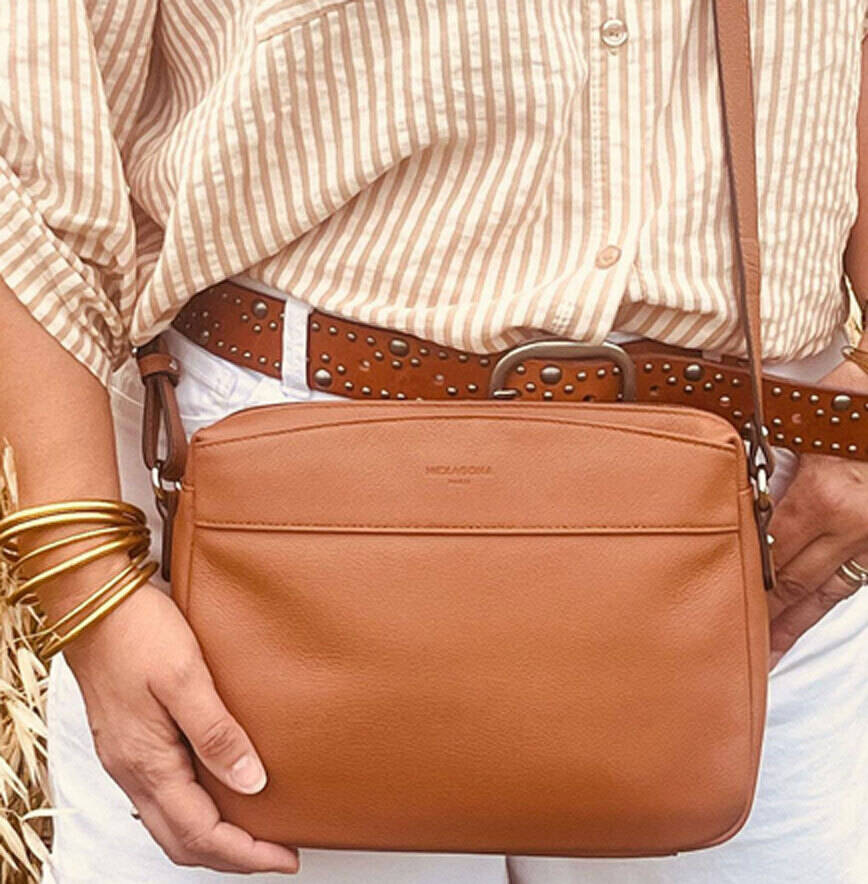 Vêtement en cuir Maroquinerie femme cognac