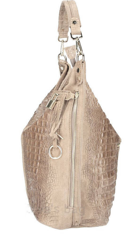 Vêtement en cuir Maroquinerie femme taupe