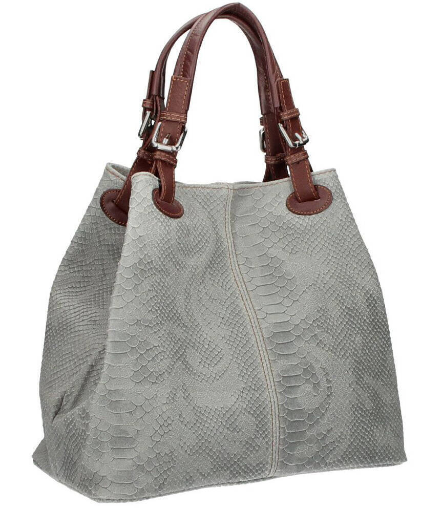 Vêtement en cuir Maroquinerie femme gris