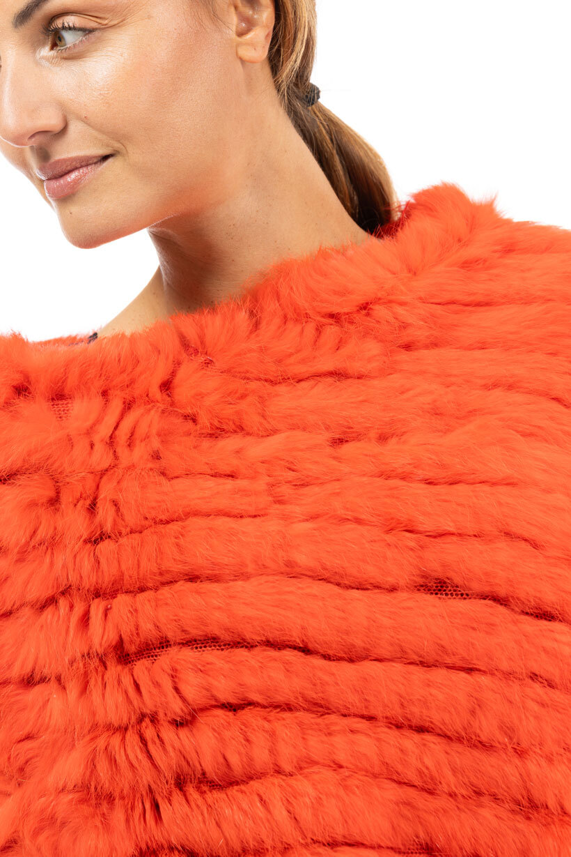 Vêtement en cuir Gilets cuir & fourrure  rouge