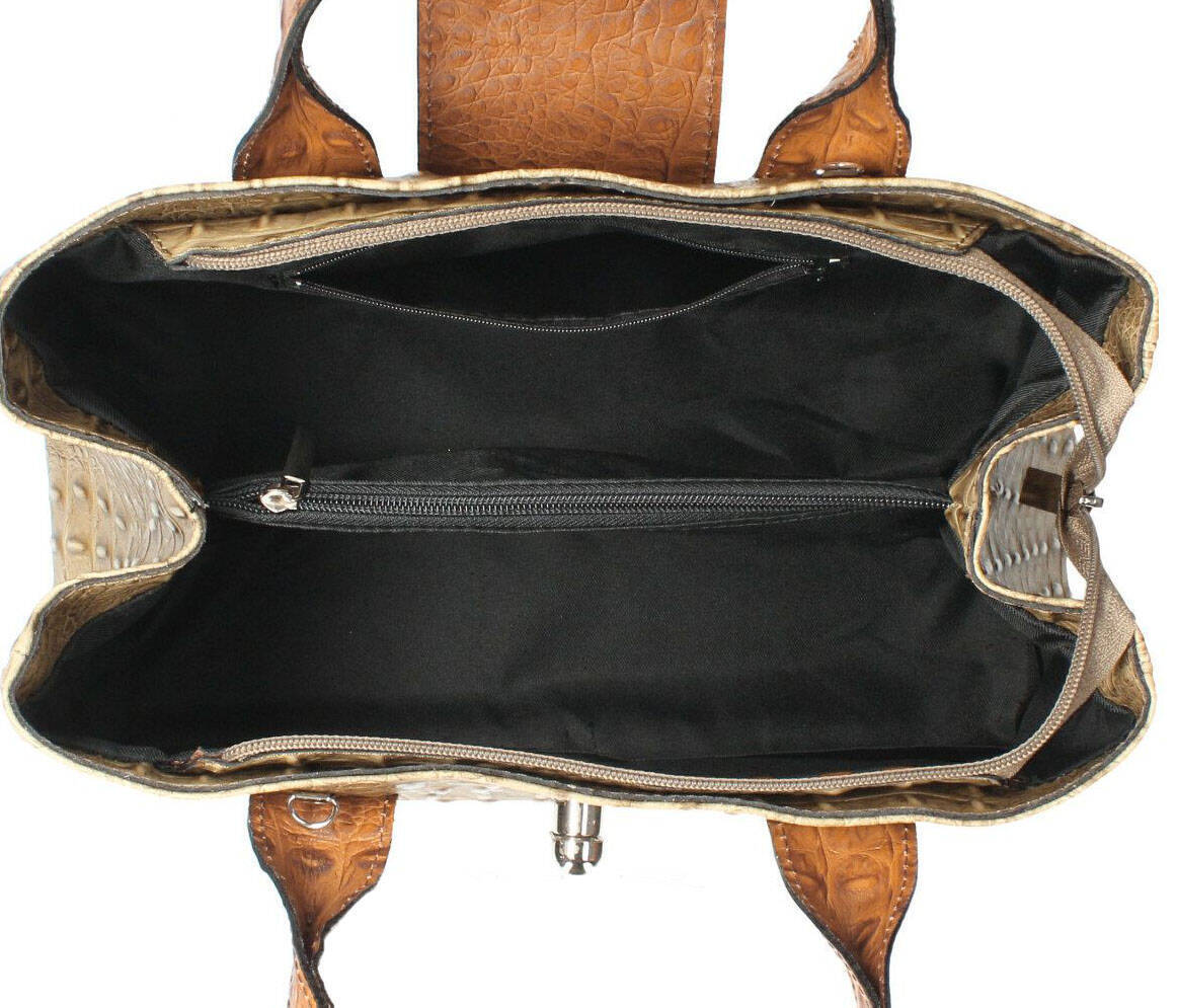 Vêtement en cuir Maroquinerie femme taupe, cognac