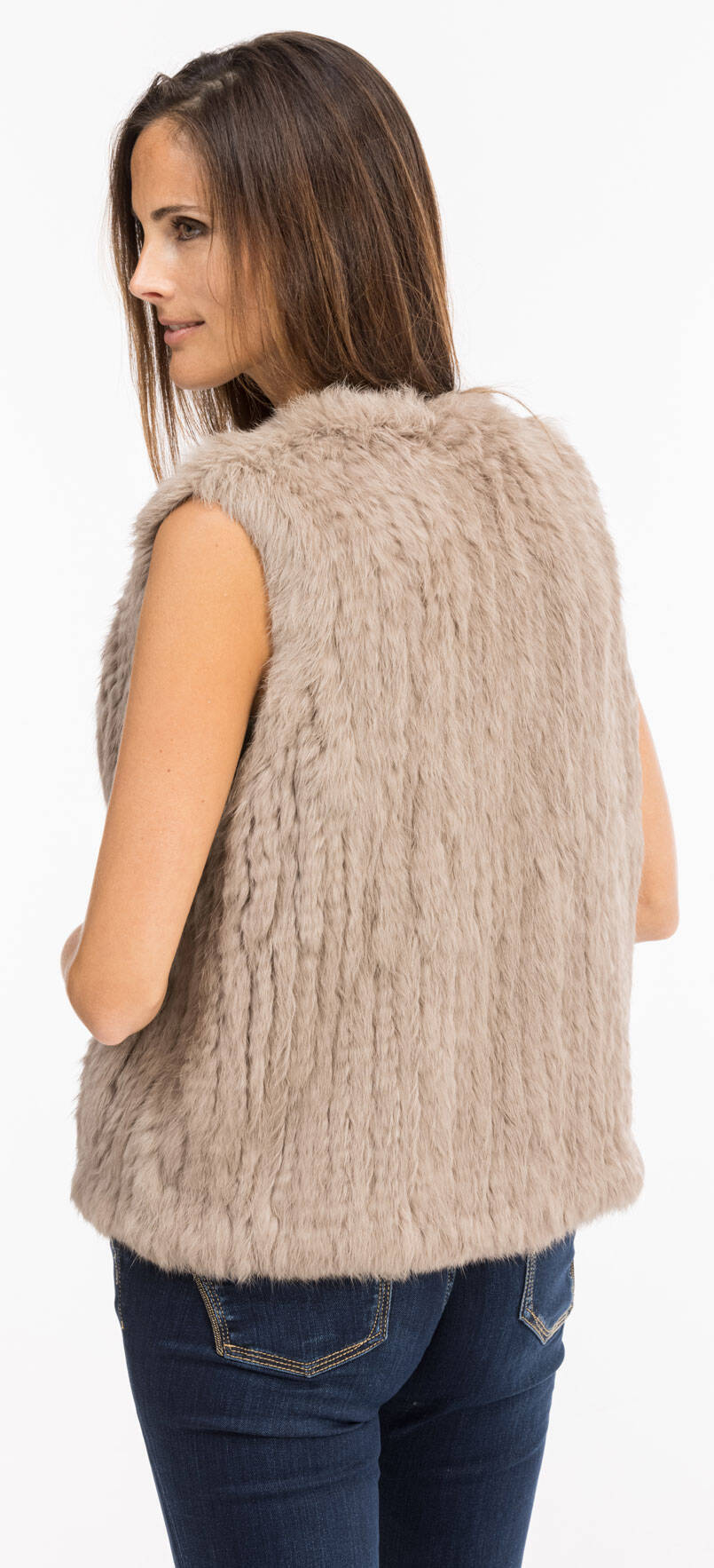 Vêtement en cuir Gilets cuir & fourrure  beige