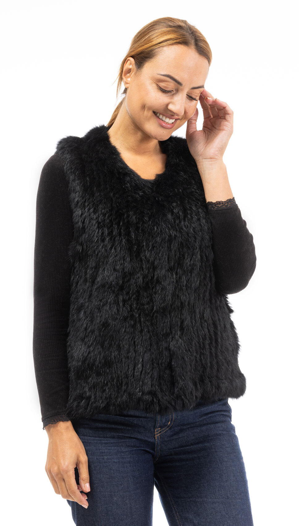 Vêtement en cuir Gilets cuir & fourrure  noir