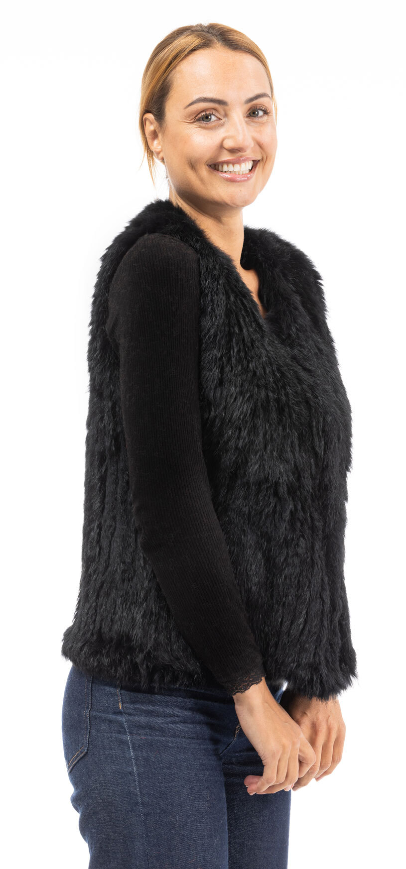 Vêtement en cuir Gilets cuir & fourrure  noir