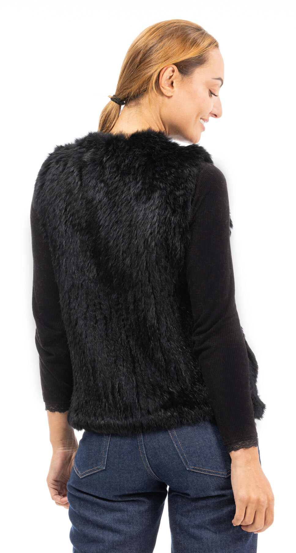 Vêtement en cuir Gilets cuir & fourrure  noir