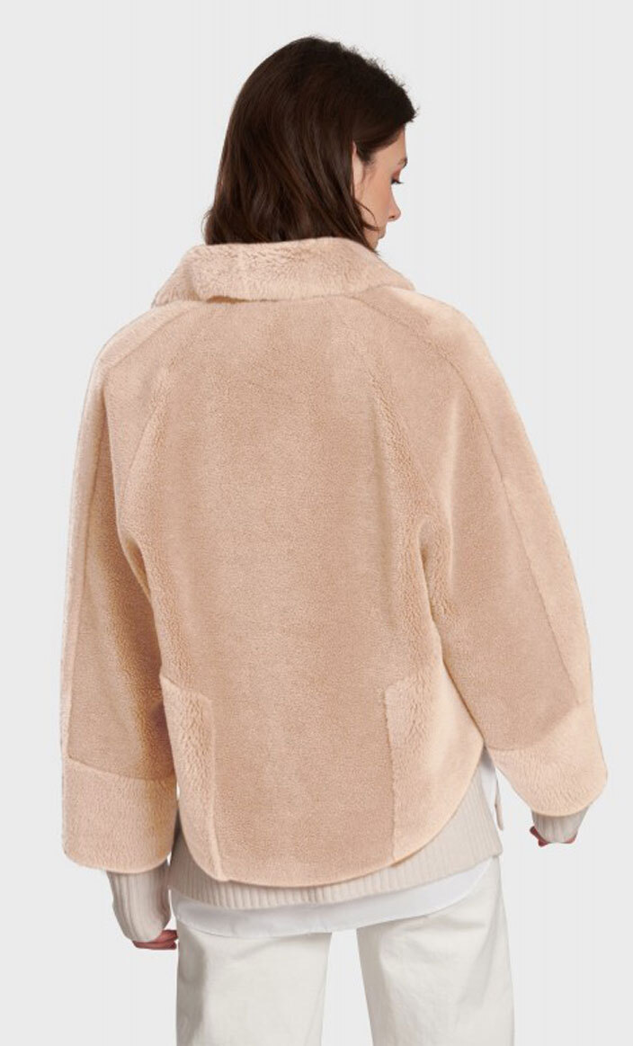 Vêtement en cuir Femme beige