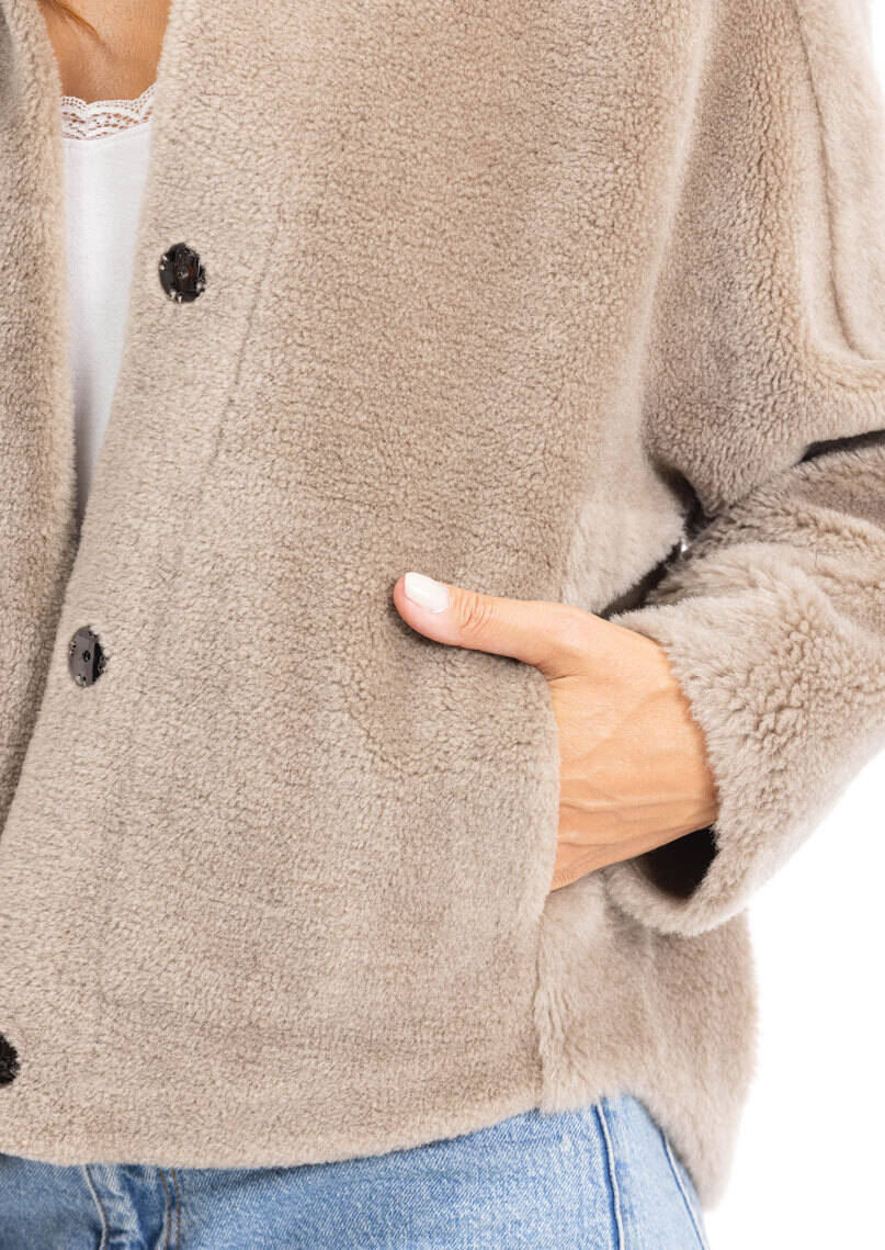 Vêtement en cuir Femme taupe