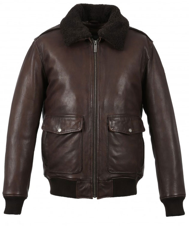 Veste aviateur marron homme clearance